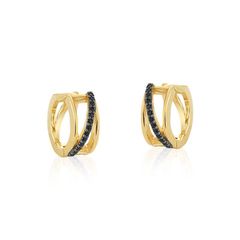69531---Brinco-de-Argola-com-Filete-de-Zirconias-Negras-Banhado-a-Ouro-18k