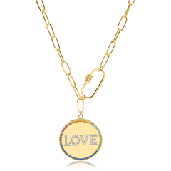 Colar-de-elos-com-medalha--love-cravejado-de-zirconias-coloridas
