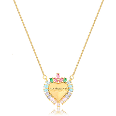 Colar-dourado-semijoia-com-coracao-cravejado-de-zirconias-coloridas