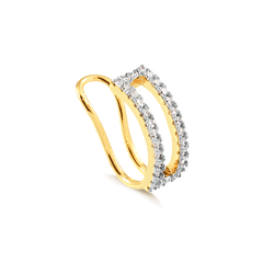 Piercing-dourado-banhado-a-ouro-duplo-com-cravejamento-de-zirconias-brancas