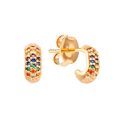 Brinco-de-argola-dourada-oval-pequena-com-zirconias-coloridas