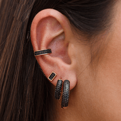 Piercing-Fake-Brinco-Quadrado-Pequeno-e-Duas-Argolas-Cravejadas-com-Zirconias-Negras