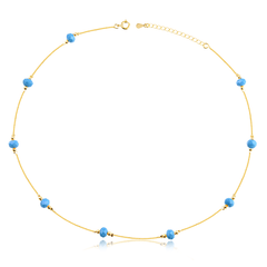 Colar-gargantilha-banhado-a-ouro-18k-com-bolinhas-coloridas-lapidadas--Zirconia-azul