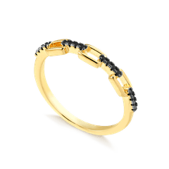 Anel-dourado-design-corrente-cravejado-Zirconia-negra-